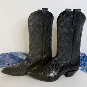 Tony Lama Exotic Leather/Snakeskin Western Boots Womens 8.5M